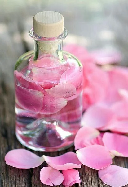 lemon juice with rose water. 9