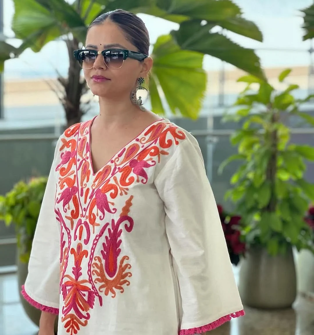 rubinadilaik looking absolutely breath taking and comfortable in our bestseller White Embroidered C