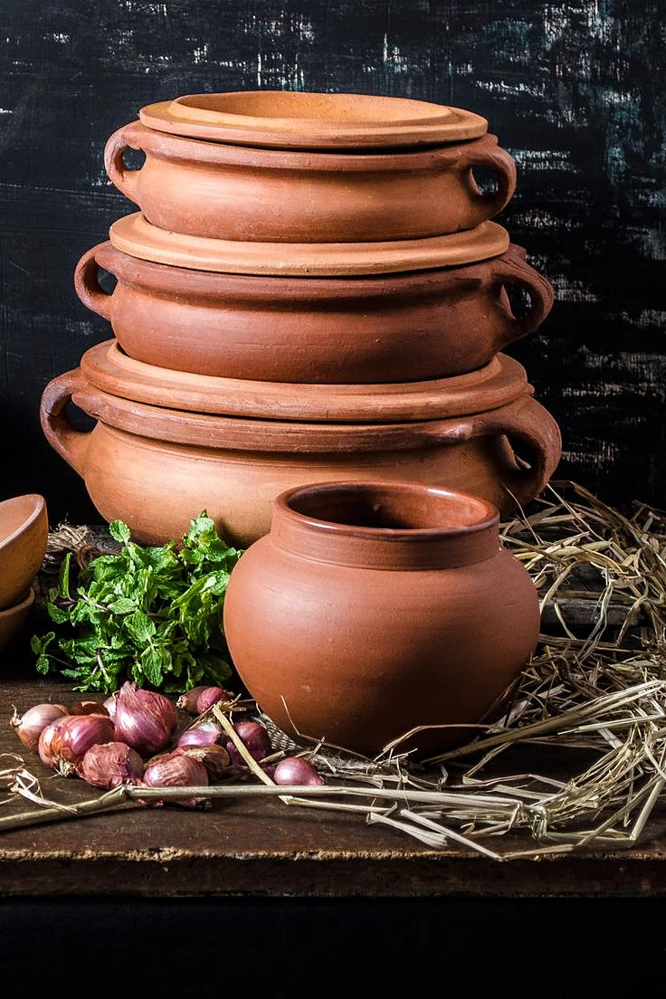 earthen pots. 1