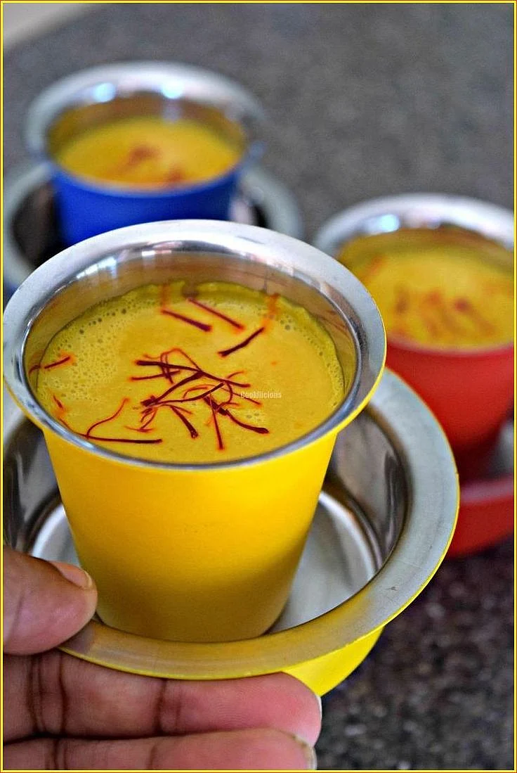 Saffron in milk. 1
