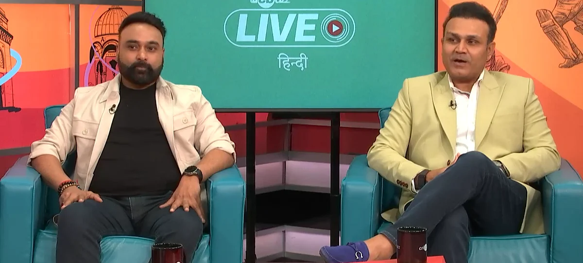 Virender Sehwag with Amit Mishra