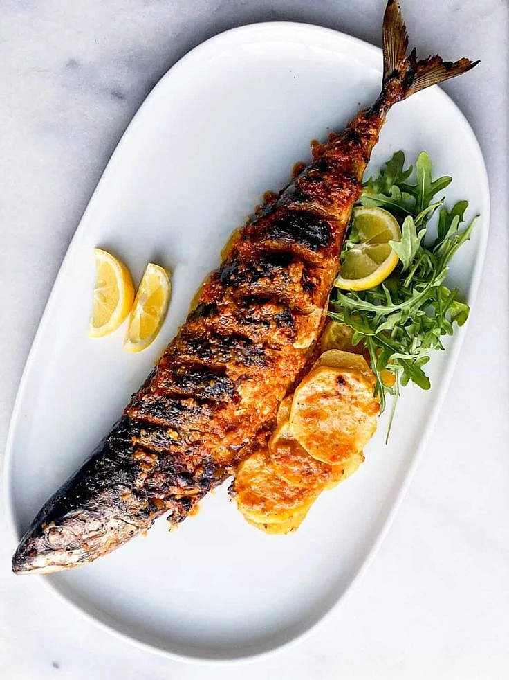 Eating fish. 1