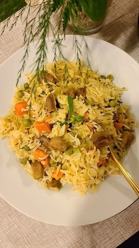 Soybean and Paneer Rice