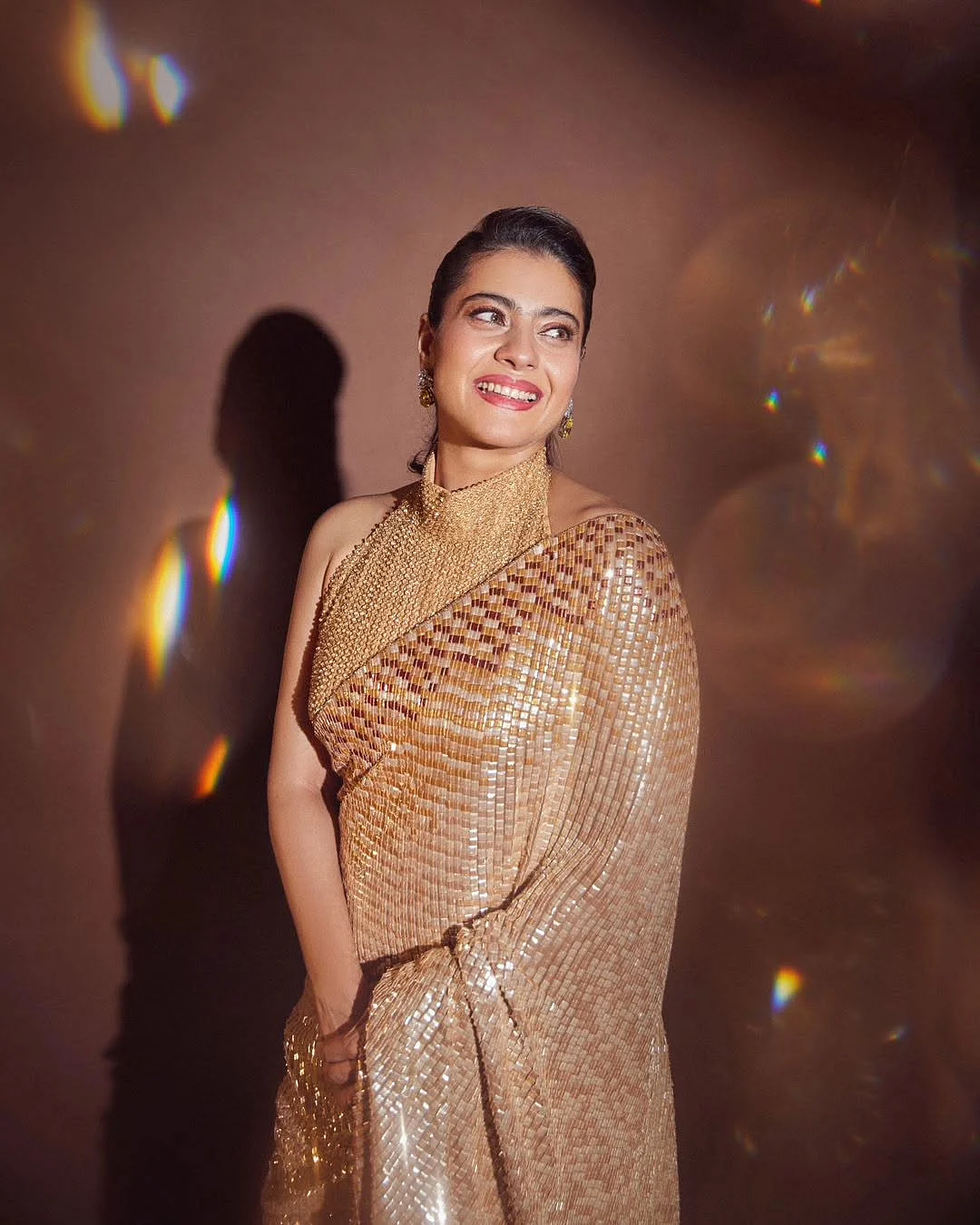 When kajol drapes in gold she paints the world with sheer brilliance gold drapedinstars kajo