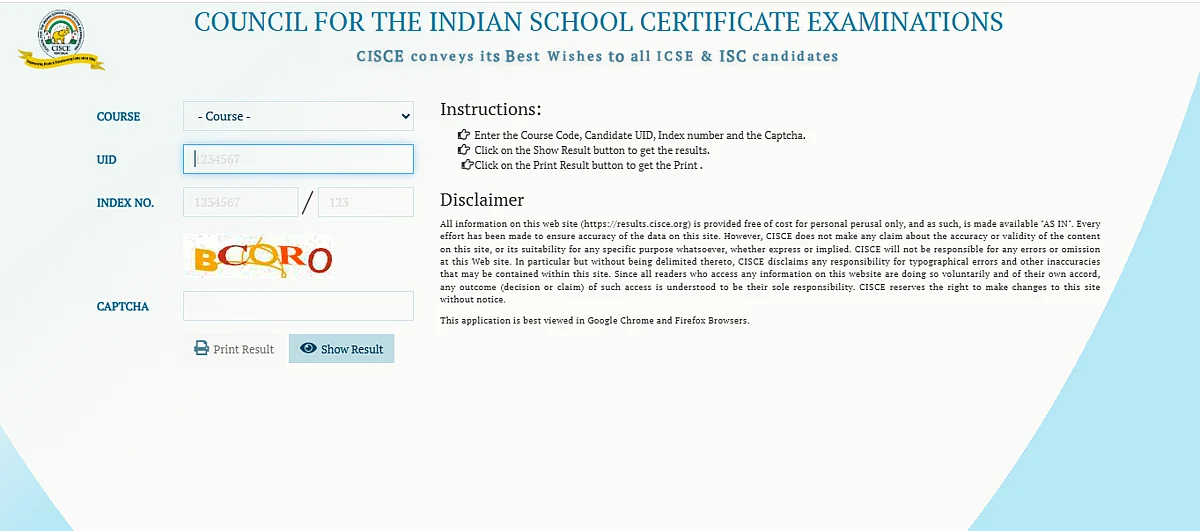 CISCE Website