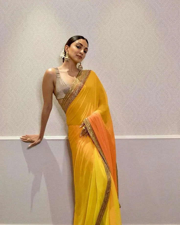 Kiara Advani steals the show in a yellow saree at Dada Saheb Phalke Awards 22