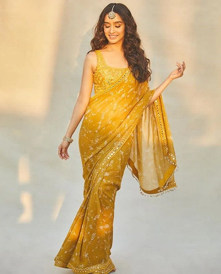 Shraddha Kapoor yellow saree