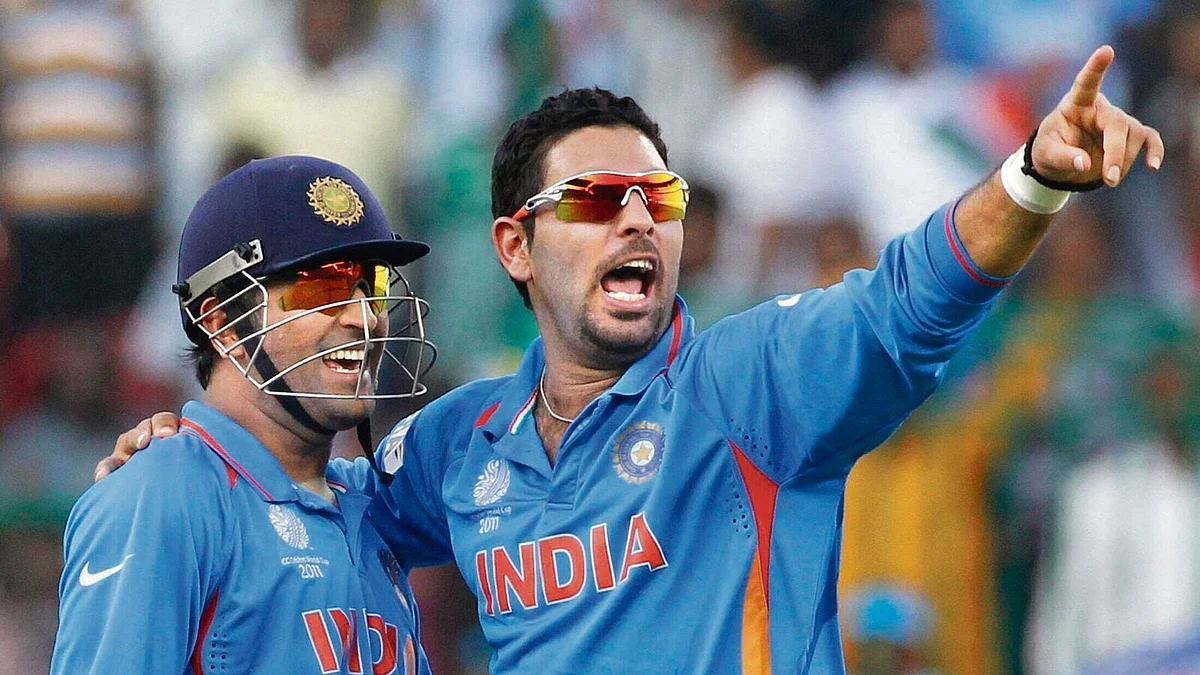 MS Dhoni with Yuvraj Singh f