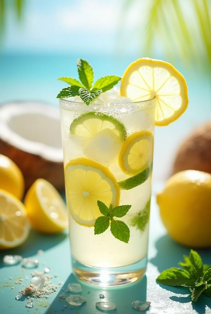 Lemon water. 3