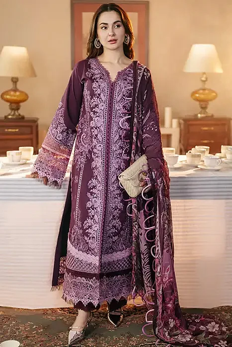Ombre Intezar by Jade x Hania Amir embroidery suits Purple a 1