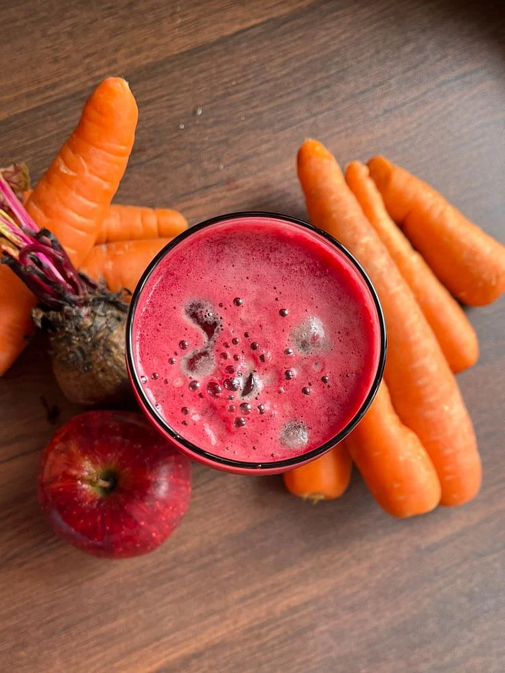 Beetroot and carrot juice