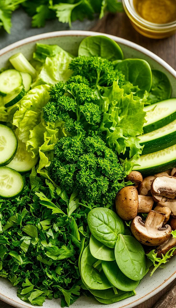 Leafy vegetables. 7
