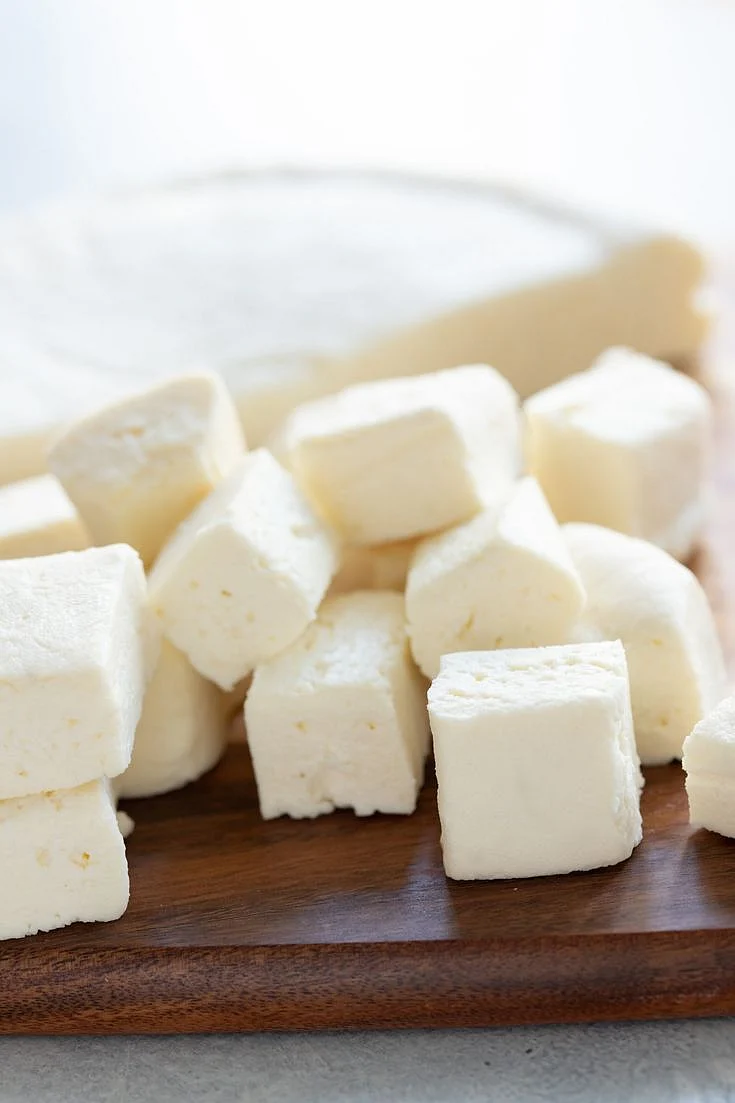 Homemade paneer. 6