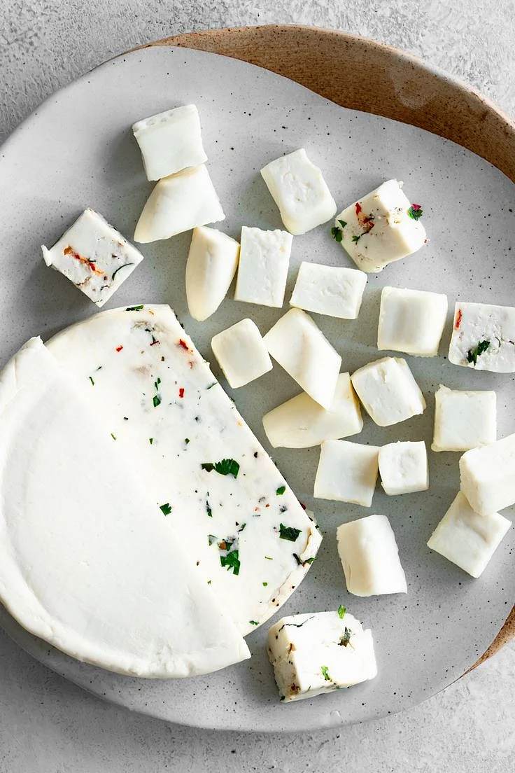 Homemade paneer. 7