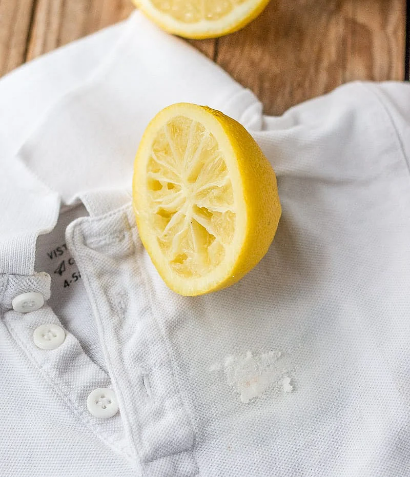 Lemon on oil stain