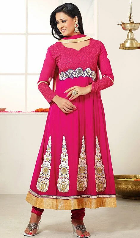 Splendorous Shweta Tiwari Georgette Anarkali Suit