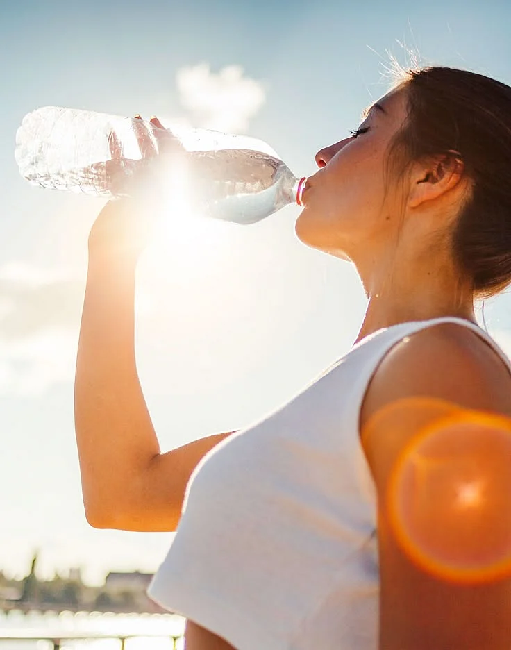 Drinking less water