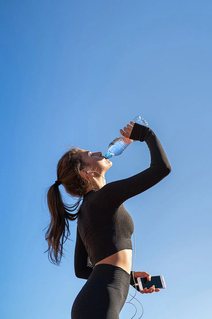 Drinking less water. 1