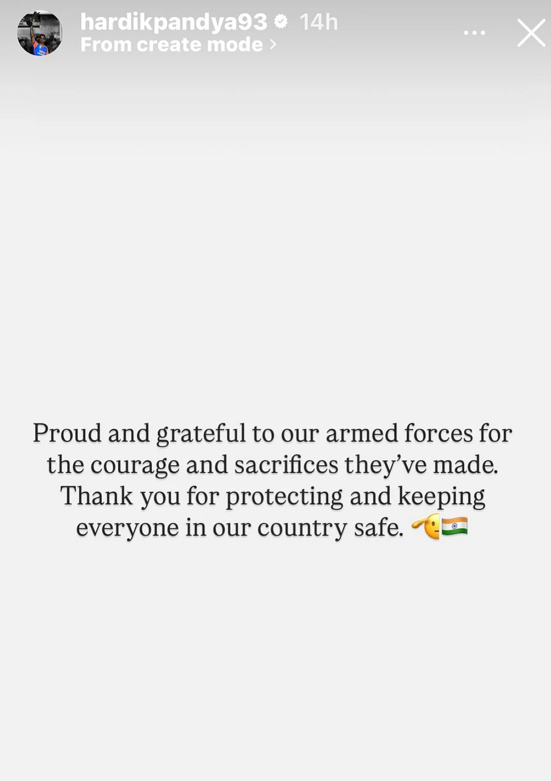 Hardik Pandya Post