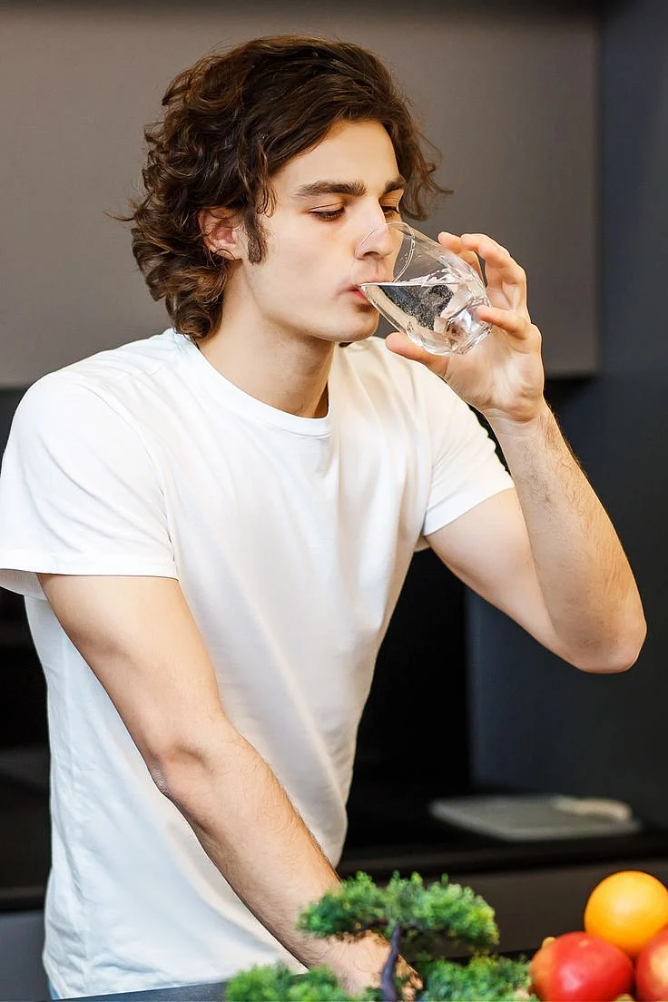 Drinking water. 5