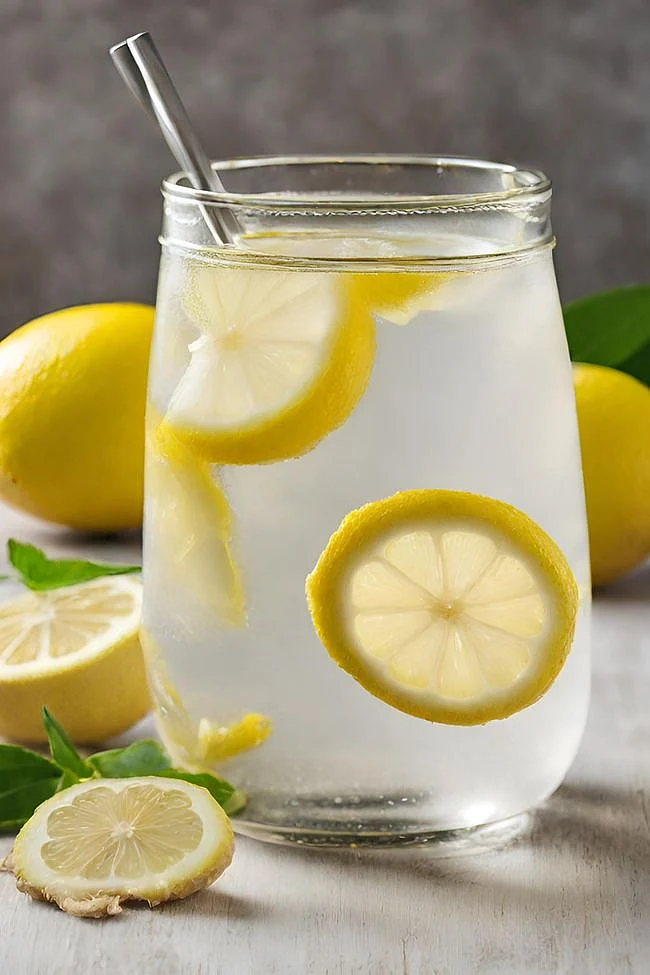 Lukewarm lemon water