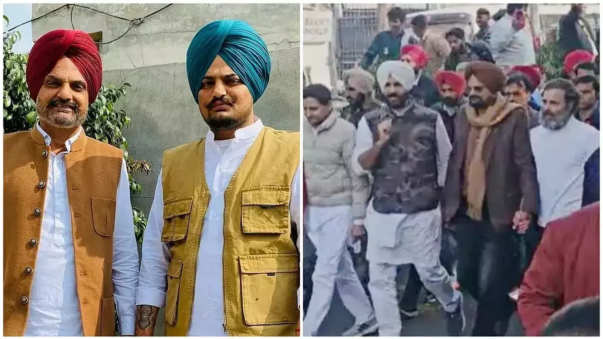 ਰਾਹੁਲ ਨੇ ਮੂਸੇਵਾਲਾ ਦੇ ਪਿਤਾ ਨੂੰ ਲਾਇਆ ਗਲੇ ਅਤੇ ਉਨ੍ਹਾਂ ਦਾ ਹੱਥ ਫੜ ਚੱਲੇ