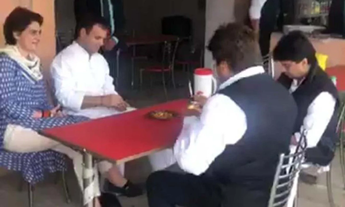 جب ڈھابہ مالک نے راہل-پرینکا کو خوشی کے مارے زیادہ میٹھی چائے پلا دی