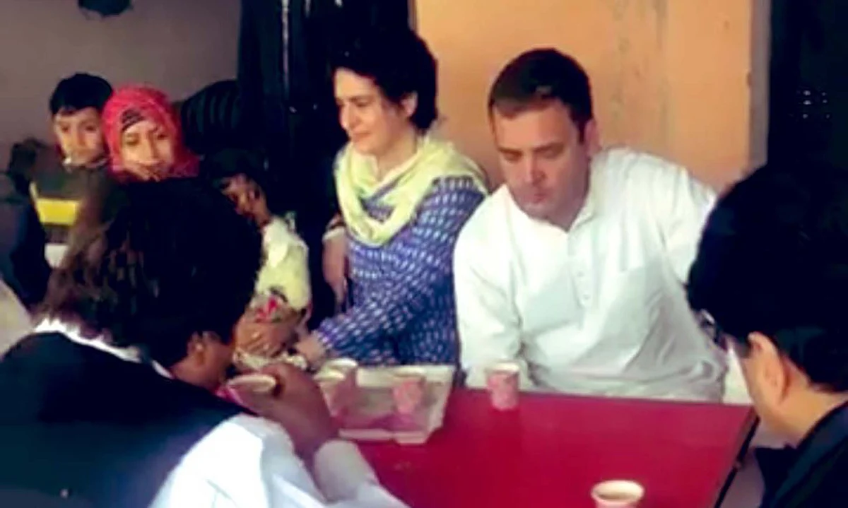 جب ڈھابہ مالک نے راہل-پرینکا کو خوشی کے مارے زیادہ میٹھی چائے پلا دی