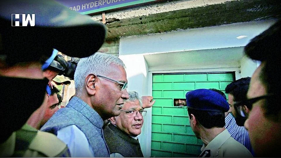 یچوری اور راجہ سرینگر ایئر پورٹ پر حراست میں لئے گئے