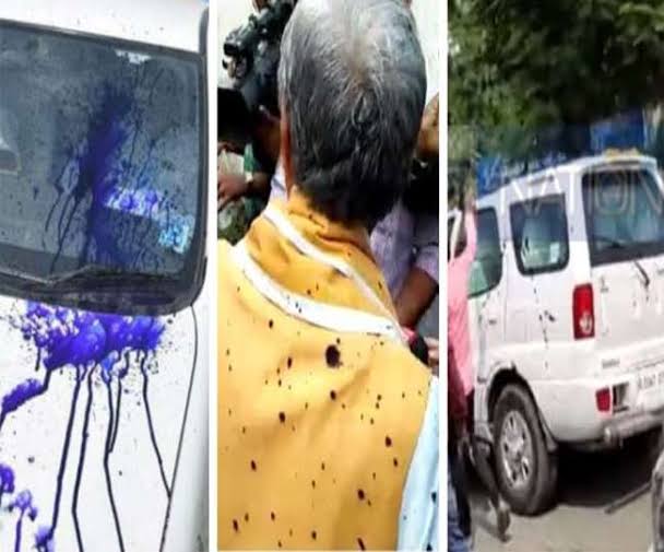 پٹنہ: مودی کے وزیر اشونی چوبے کو مخالفت کا سامنا، نوجوان نے سیاہی پھینکی