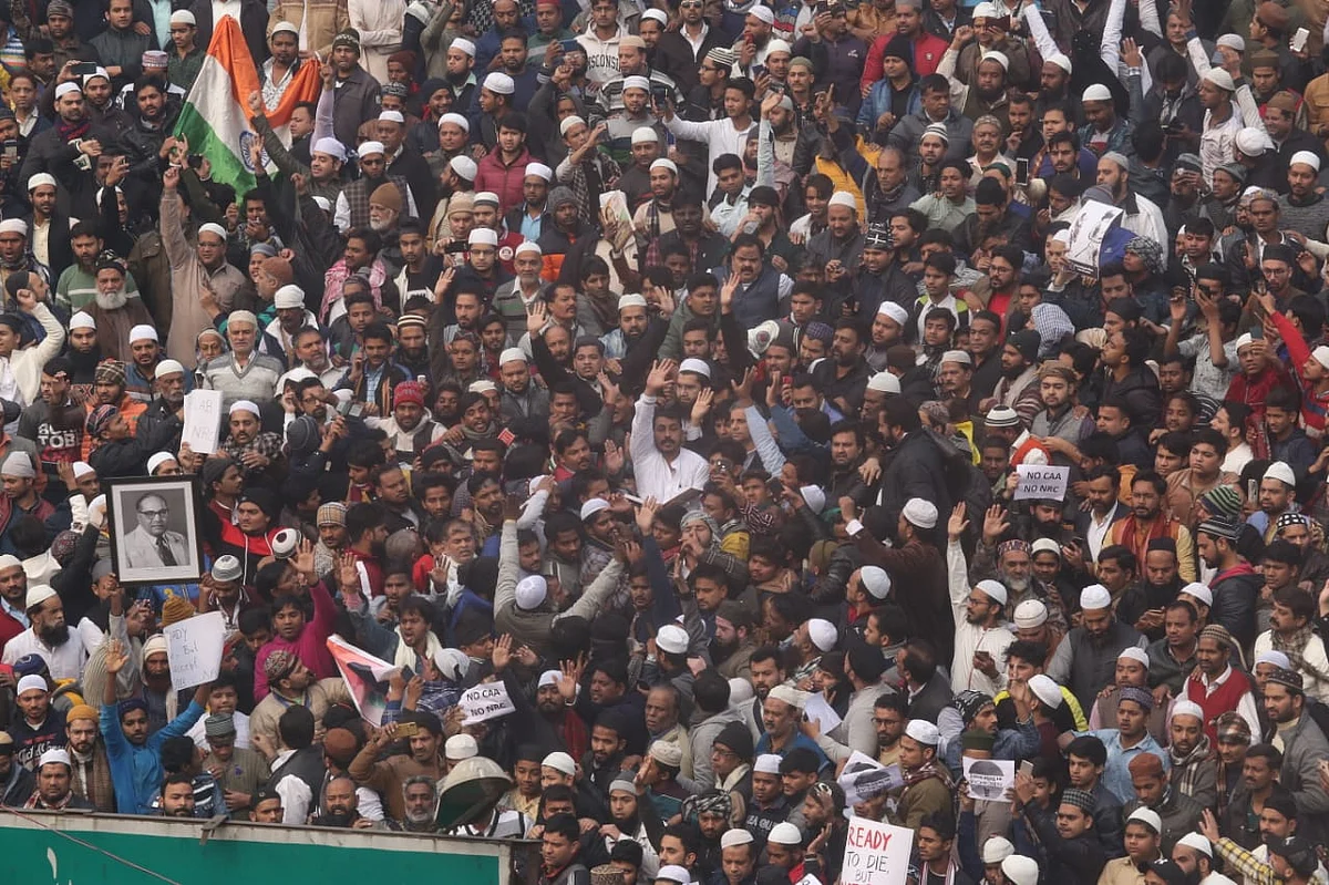 تصاویر: سی اے اے کے خلاف دہلی کی شاہی جامع مسجد پر عظیم الشان مظاہرہ