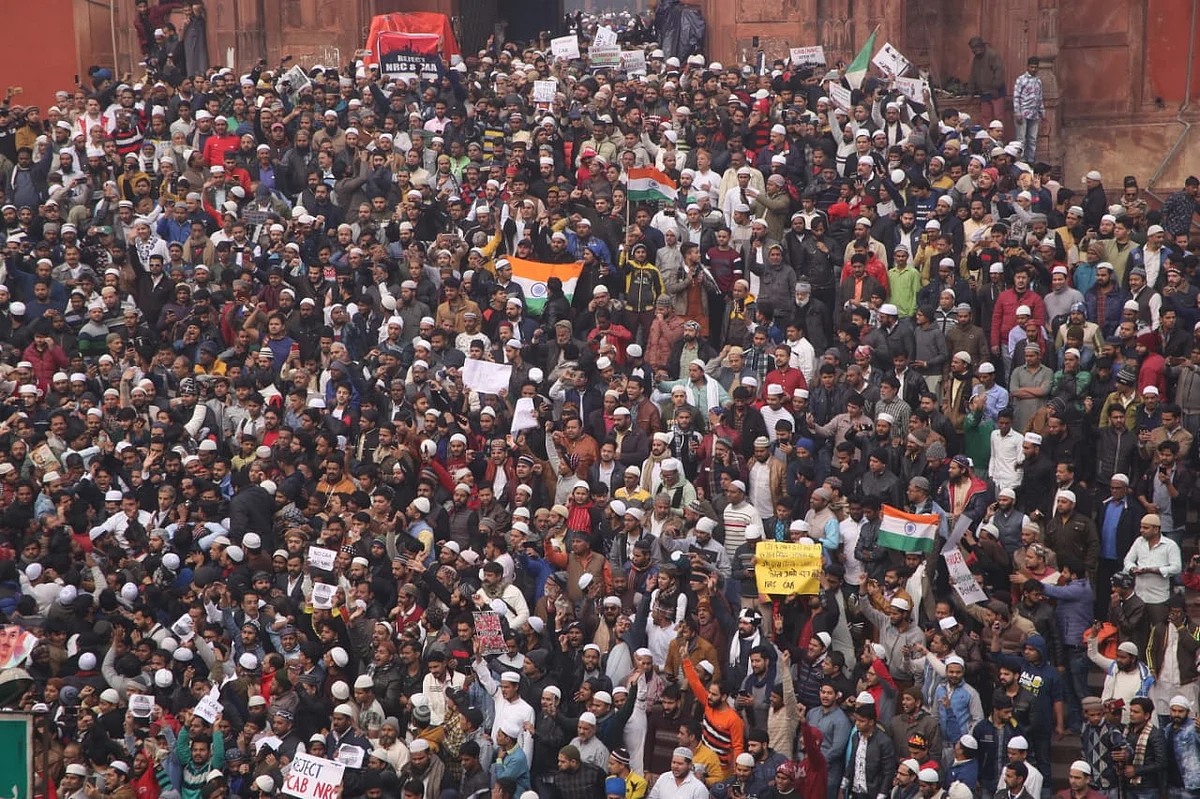 تصاویر: سی اے اے کے خلاف دہلی کی شاہی جامع مسجد پر عظیم الشان مظاہرہ