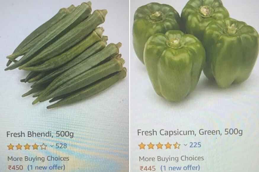 کورونا کا قہر: ’امیزن‘ پر آدھا کلو بھنڈی کی قیمت 450 روپے، پھلوں کی قیمت بھی آسمان پر