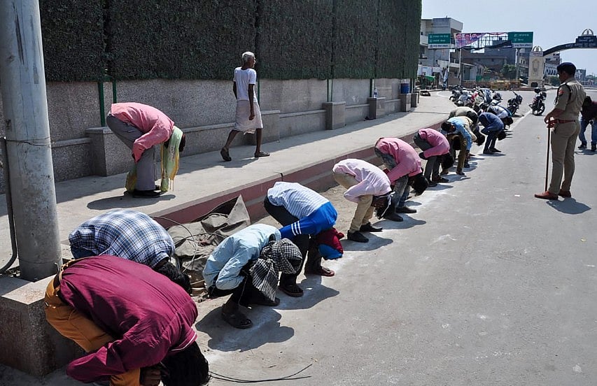 لاک ڈاؤن کی خلاف ورزی: کئی مقامات پر لوگوں کو ملی دلچسپ سزا، دیکھیں تصویریں ...