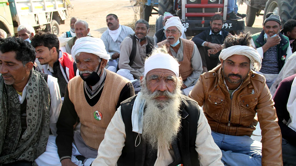 ٹیکری بارڈر پر سلسلے وار بھوک ہڑتال پر بیٹھے حصار کے بزرگ کسان