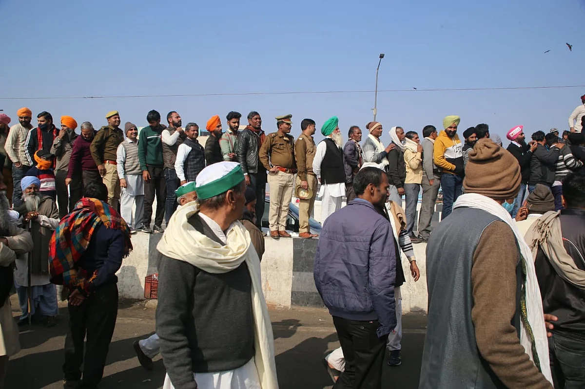 غازی پور بارڈر: ایک جانب کسان اور حکومت کے مابین کشتی جاری، دوسری جانب پہلوان دکھا رہے ہیں کشتی کے جوہر