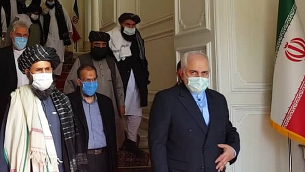 طالبانی وفد کی ایرانی وزیر خارجہ جواد ظریف سے ملاقات