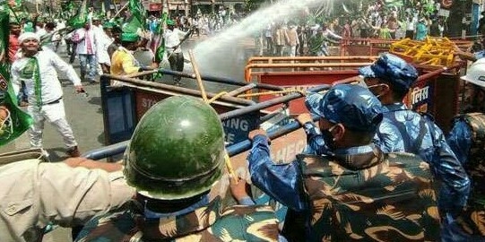 نتیش حکومت کے خلاف آر جے ڈی کے مظاہرہ میں ہنگامہ