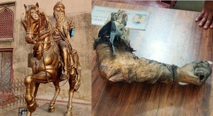 پاکستان میں پھر توڑا گیا مہاراجہ رنجیت سنگھ کا مجسمہ، ہندوستان برہم