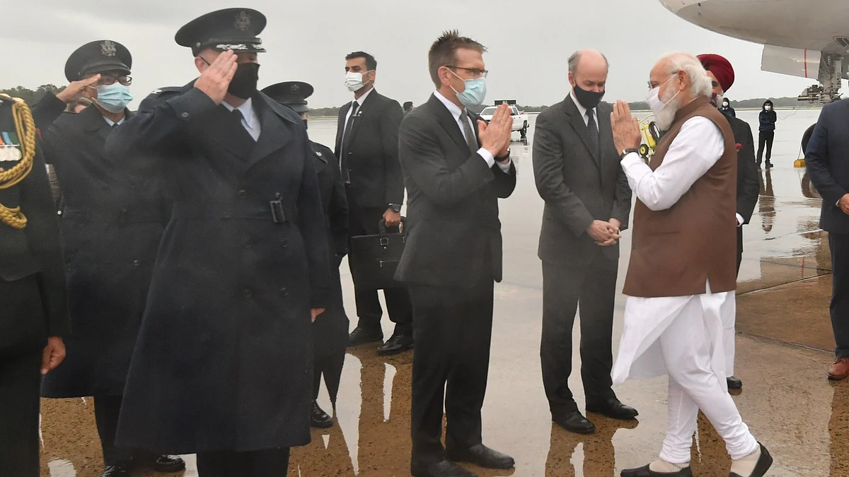 وزیر اعظم مودی کا امریکہ پہنچنے پر شاندار استقبال