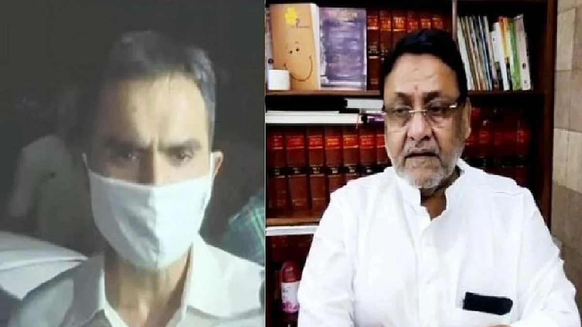 نواب ملک اور سمیر وانکھیڈے، تصویر آئی اے این ایس