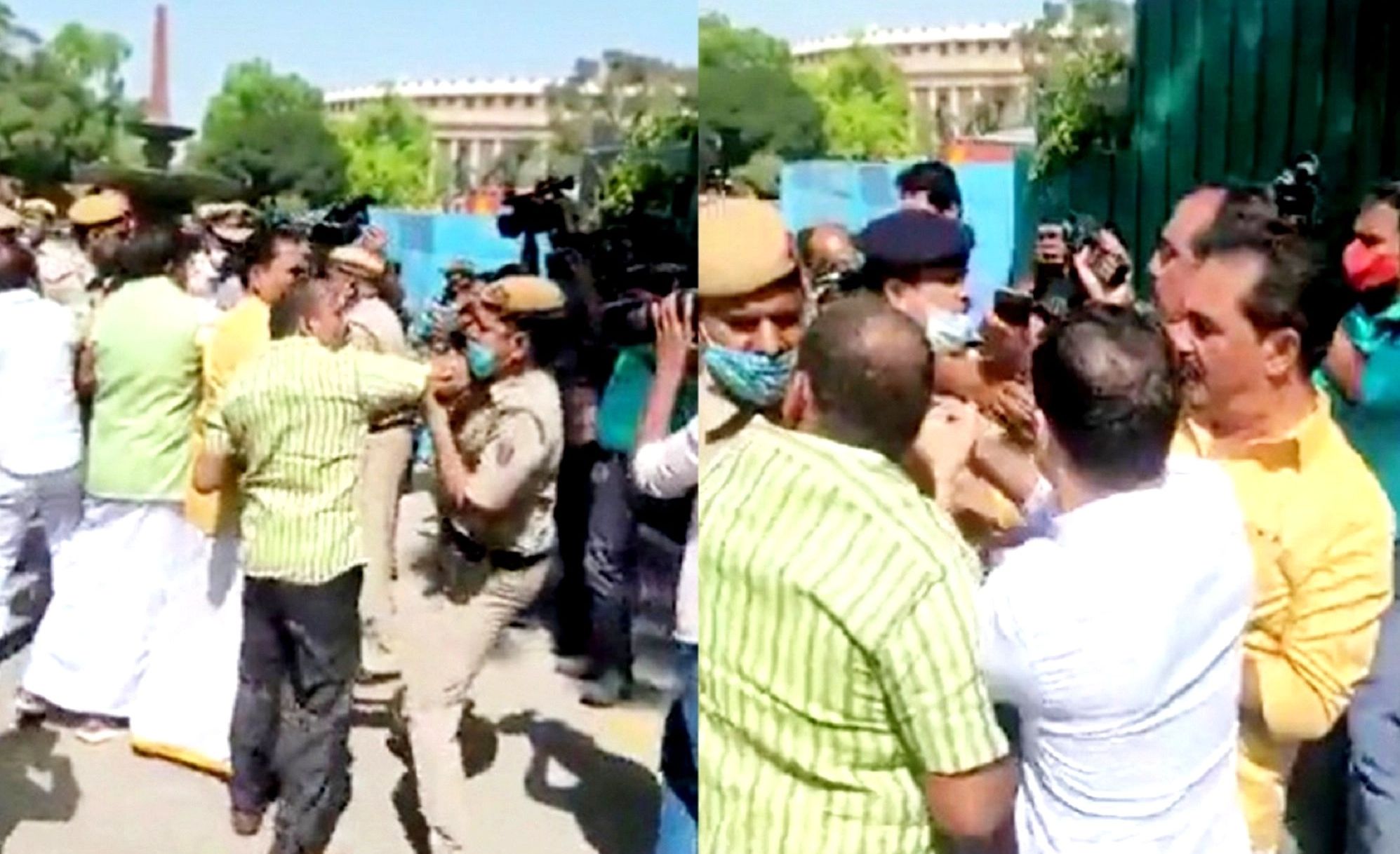 کیرالہ: کانگریس اراکین پارلیمنٹ نے دہلی پولیس پر عائد کیا ہاتھا پائی کا الزام