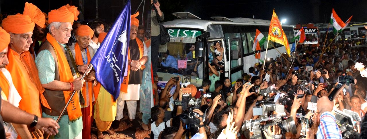 امر ناتھ یاترا:منوج سنہا نے پہلے جھتے کو جموں بیس کیمپ سے پوترگھپا کی طرف روانہ کیا