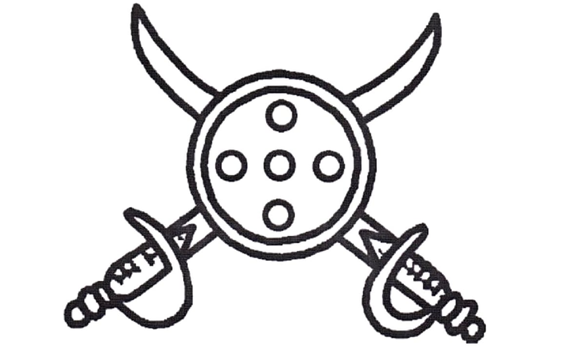 Talwar And Dhal Clipart