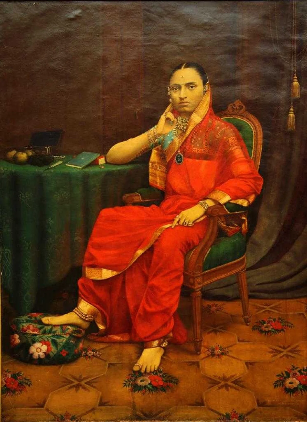 बड़ौदा की महारानी जमनाबाई का एक चित्र.