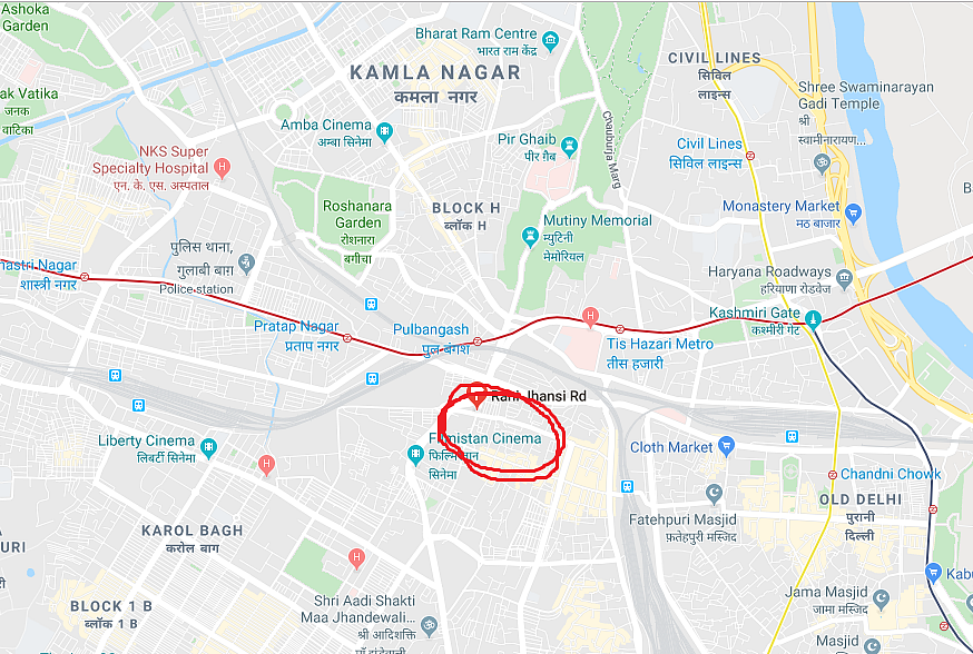 लाल घेरे में वह इलाका है जहां आग लगने और धुआं फैलने से लोग प्रभावित हुए हैं