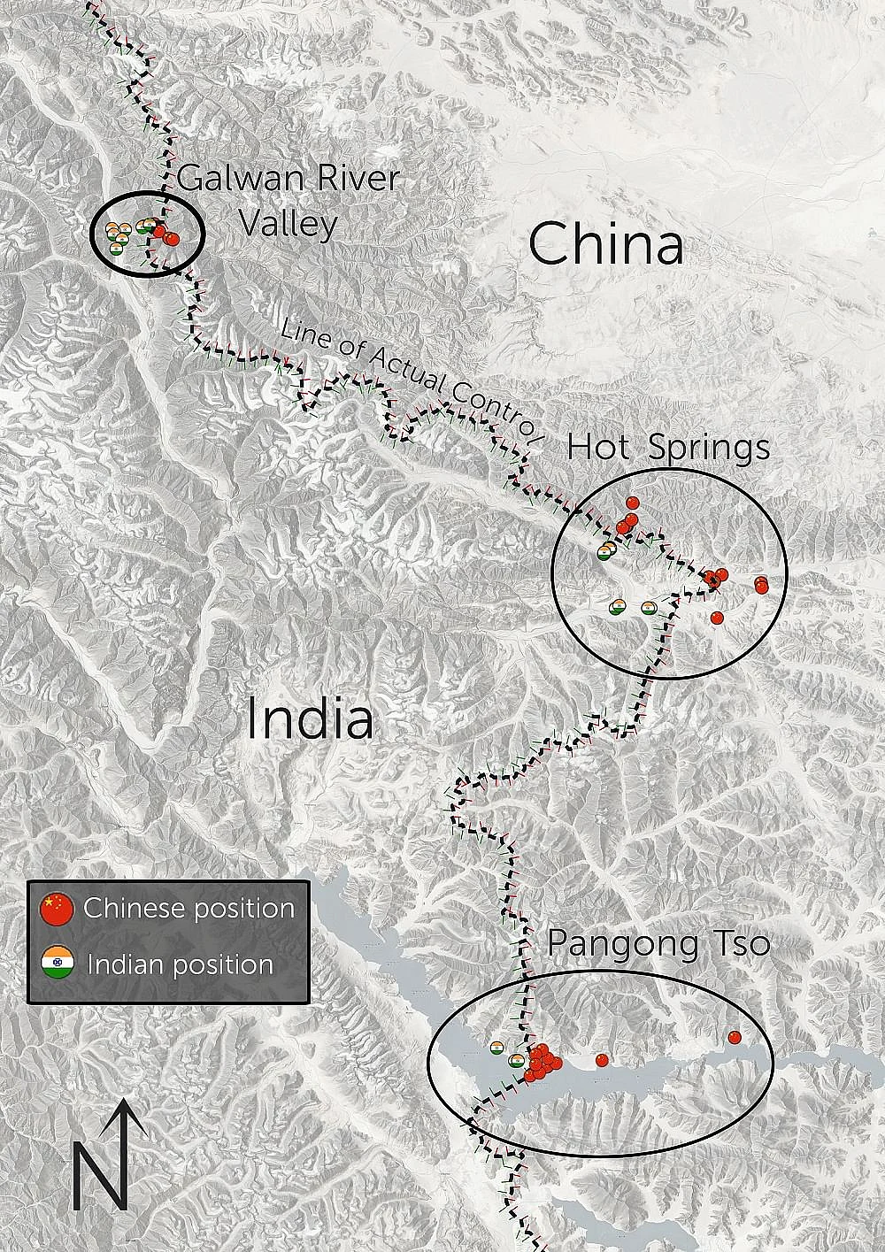 लद्दाख सेक्टर, असल LAC और अहम इलाके