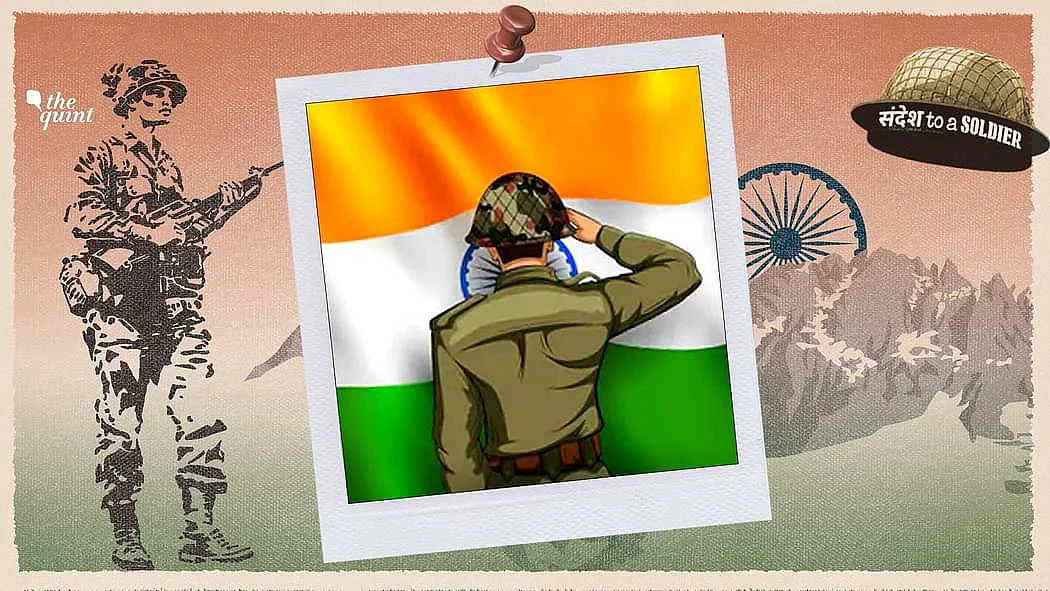 प्रिय सैनिक, हाथ से लिखा संदेश टू सोल्जर और प्यारी कविता