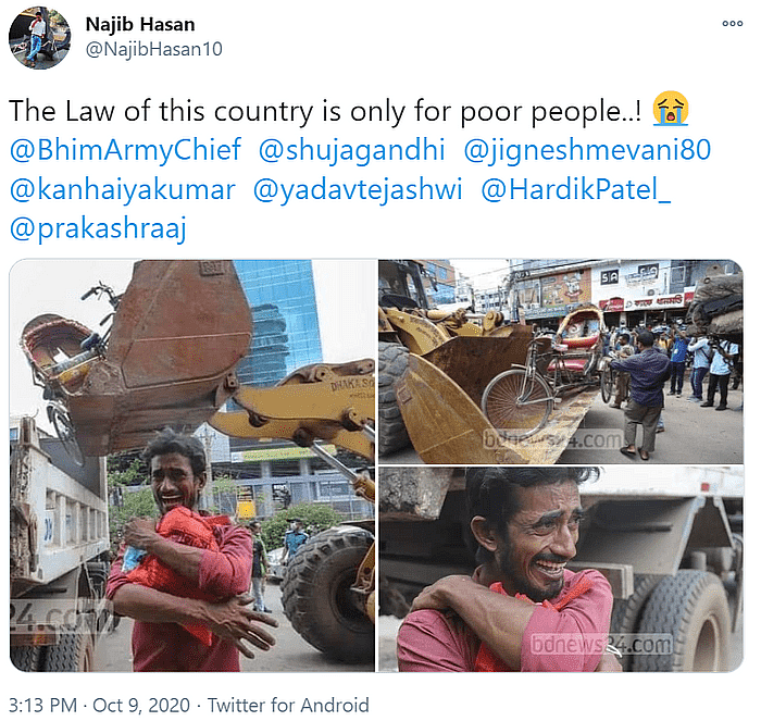 रोते रिक्शावाले का वीडियो भारत का नहीं, बांग्लादेश का है