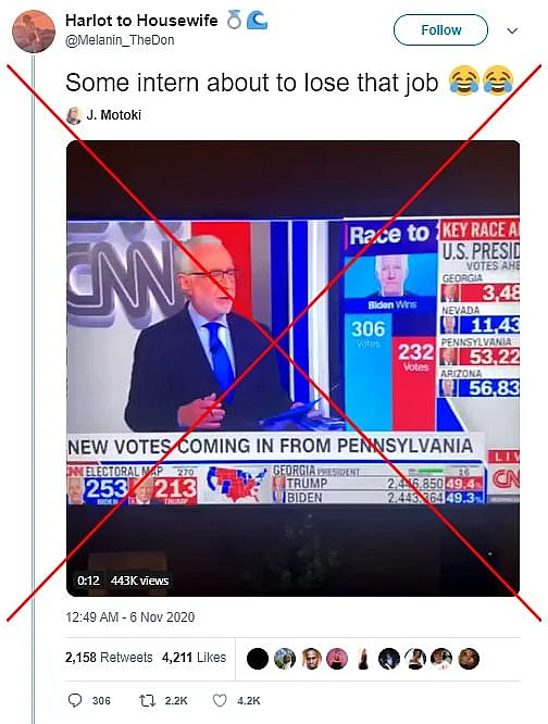 CNN के चुनाव ब्रॉडकास्ट पर पॉर्नहब का लोगो? ध्यान से देखिए!